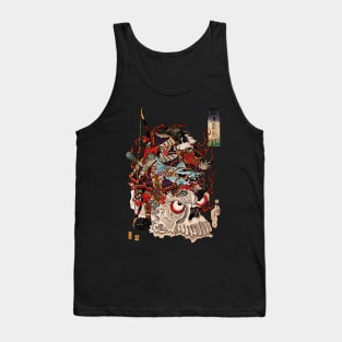 Samurai Gohst on Demon Skull Tsukioka Yoshitoshi Ukiyo-e Tank Top